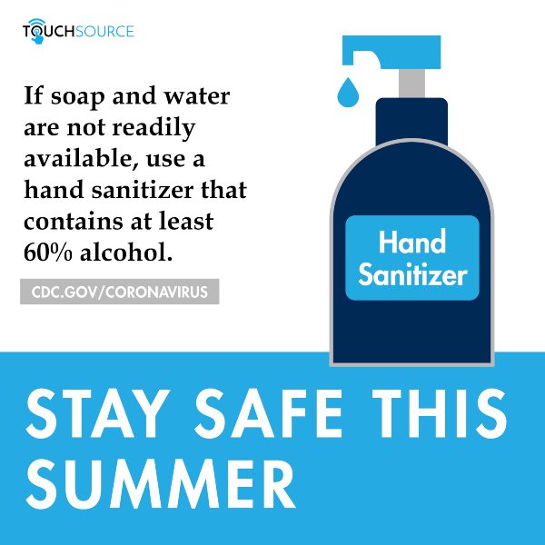 Hand Sanitized uses Awareness logo