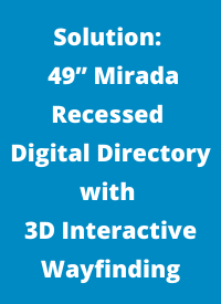 49" recessed digital directory solution