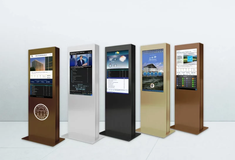 TouchSource Indoor Static and Touch Screen Information Kiosks in Historic and Classic Finishes