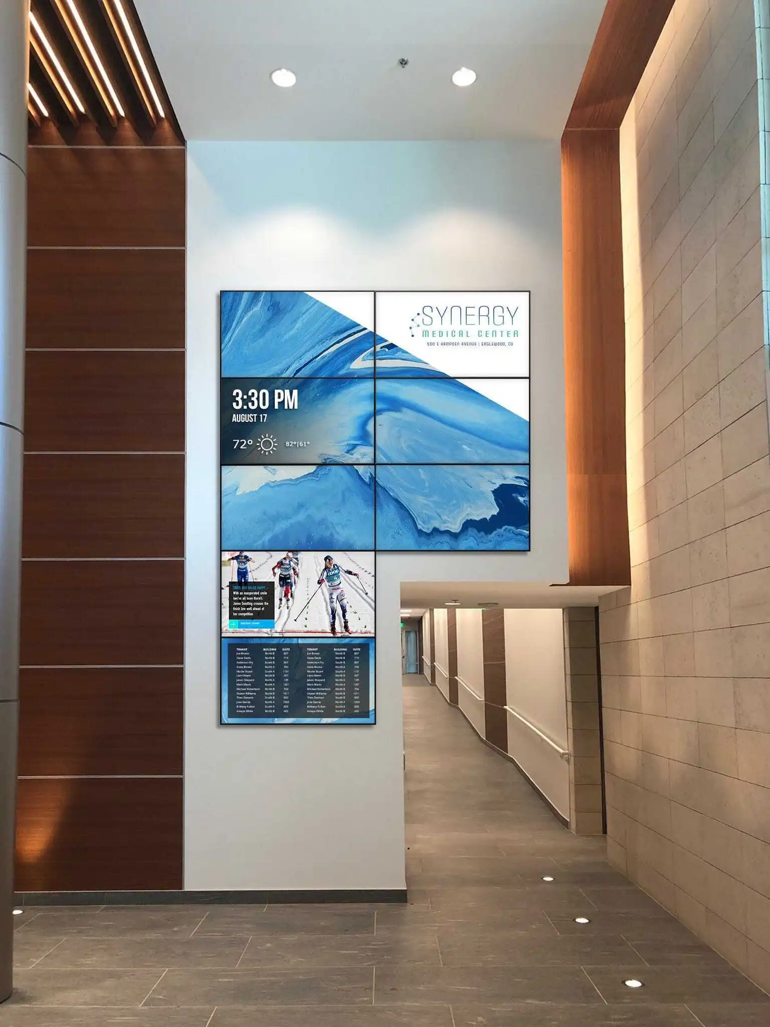 TouchSource Interact Digital Display, Messaging Board and Building Directory Software for Video Walls, Wall Displays, Hospitals, Lobbies