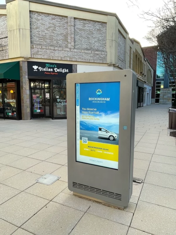 Shopping outdoor digital kiosk seen as way to revolutionize retail spaces. 