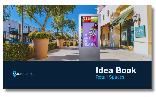 Cover page of TouchSource digital directories Retail Spaces Idea Book.