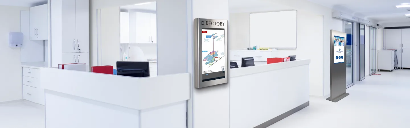 Healthcare wayfinding surface wall