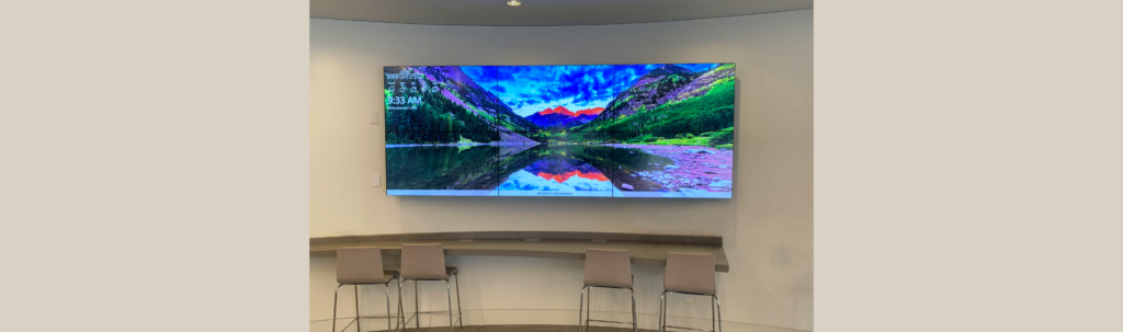 video wall denver lobby