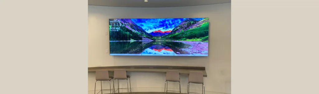 video wall denver lobby