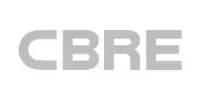 CBRE corporate logo conveying the brand name in gray letters for a global real estate services firm