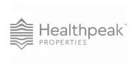 Healthpeak Properties logo with a geometric hexagon icon to the left of the Healthpeak Properties wordmark