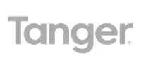 Tanger logo in light gray displaying the brand name.
