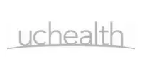 uchealth logo in gray with a curved line beneath