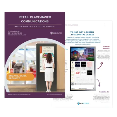 TouchSource cover of retail digital signage monetization guide